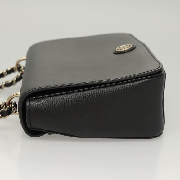 TORY BURCH Chain Shoulder Bag Leather Black Auth 124109 - Picture 4 of 16